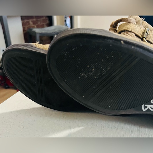 Simply Vera Vera Wang Tan Canvas Lace Up Combat Wedge Boots Women’s Size 8 - Picture 5 of 7